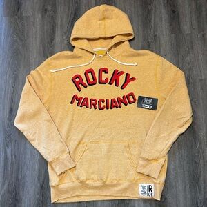 NEW Roots Of Fight Hoodie Mens 2XL Yellow Rocky Marciano Boxing Pullover NWT